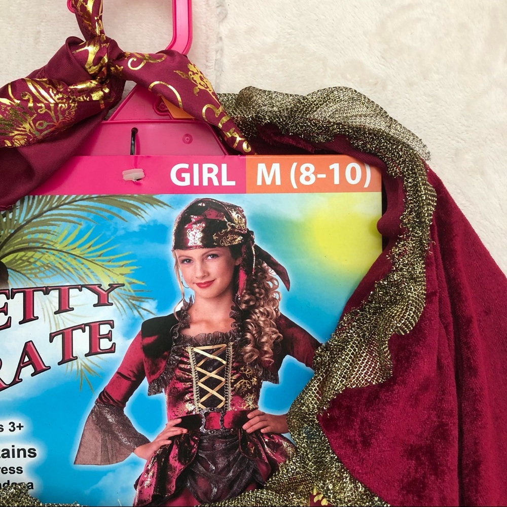 Pretty Pink Pirate costume with bandana